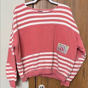 UNIONBAY Vintage Pink Stripe Sweatshirt